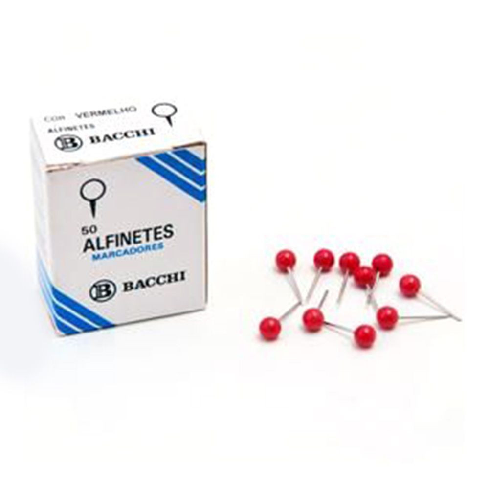 ALFINETE P/MAPA VERMELHO BACCH